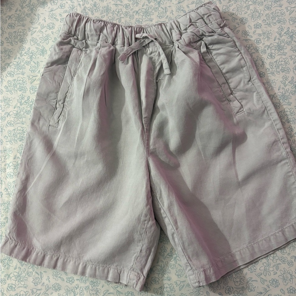 Zara Boys Light Gray linen Pull-On Short
with a drawstring waist. 
Size: 9